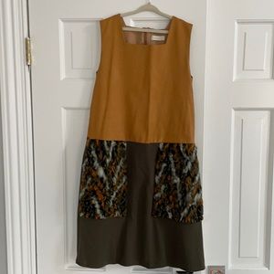 Alitsa girls faux leather and fur dress sz 14